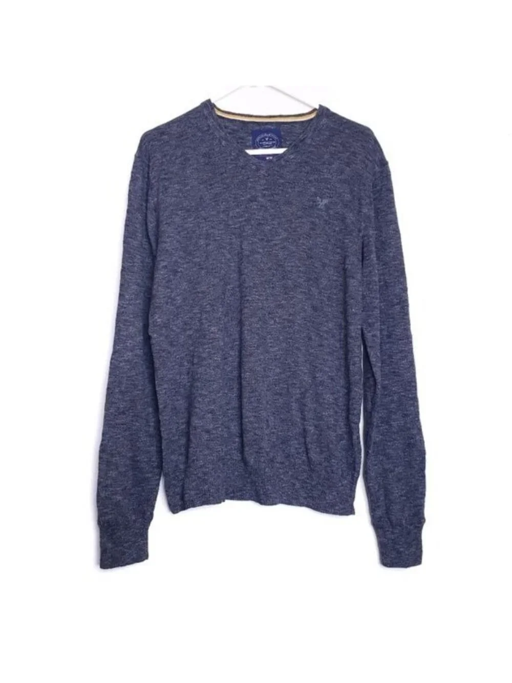 American Eagle Gray Lightweight V-Neck Pullover Cotton Sweater Men's Size Medium